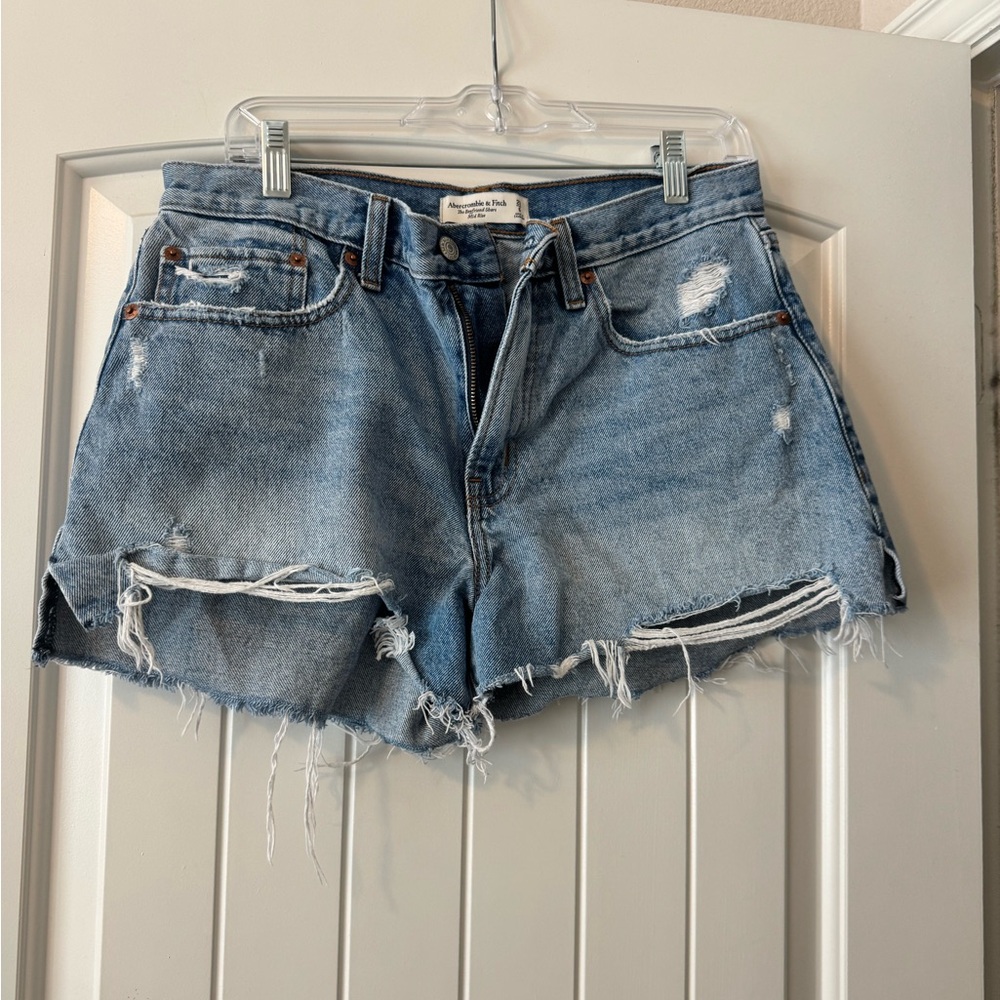 Distressed Denim Shorts